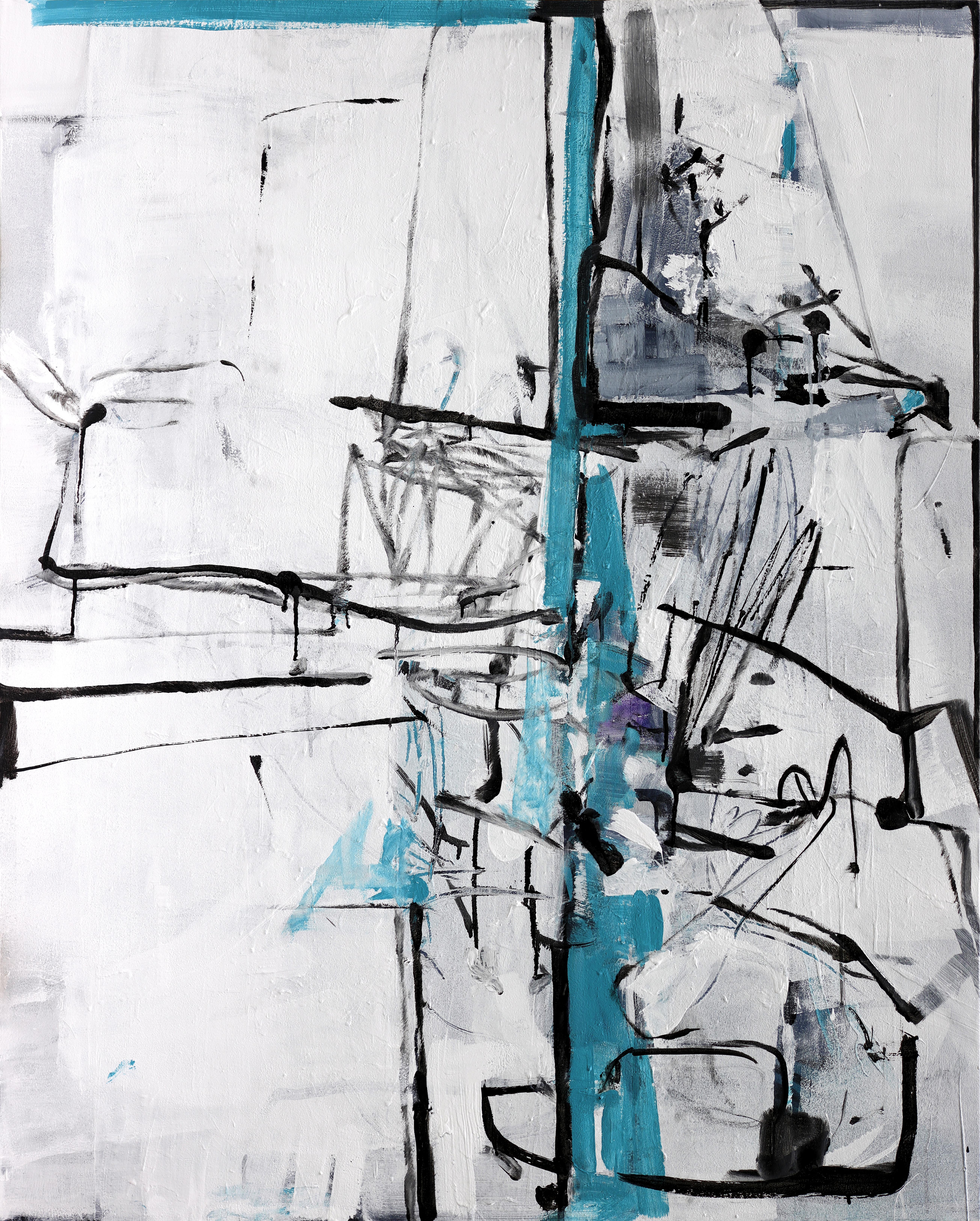 Zinnia Clavo - TENGO UNA LÍNEA - Acrílico/Tabla 122x100cm. 2022